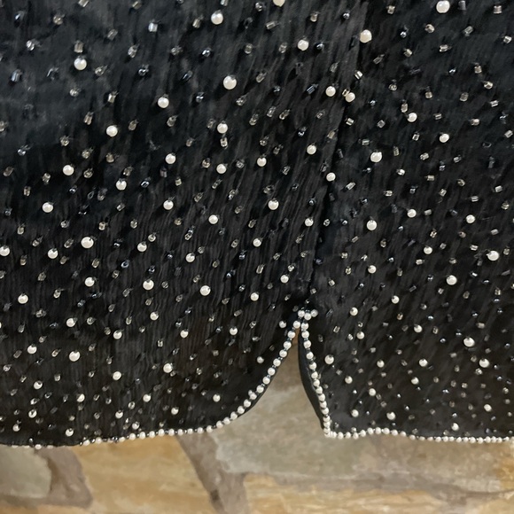 Beaded Drama Black Beaded Long Sleeve Top - Picture 4 of 8